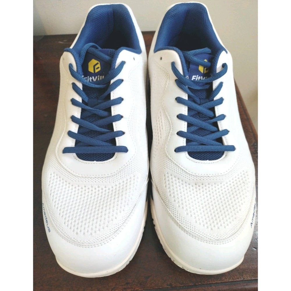FitVille Men Pickleball Shoes Tennis Sneakers All Court Racquetball 15 W